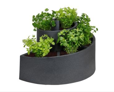 Kräuterspirale anthrazit aus Kunststoff 80x50x64cm